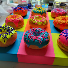 Load image into Gallery viewer, Donut Warhol | 12" x 12" | Faux donut artwork