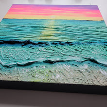 Load image into Gallery viewer, Calm Coastal Melody | 12" x 12" | Ocean artwork for sale