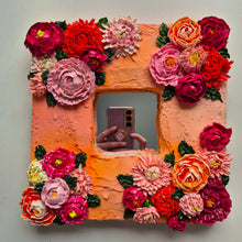 Load image into Gallery viewer, Flower Peony Mirror 10" x 10 " | 3D floral artwork