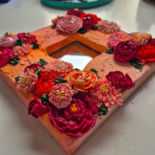 Load image into Gallery viewer, Flower Peony Mirror 10" x 10 " | 3D floral artwork
