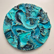 Load image into Gallery viewer, Dragon scales | 12" round | Texture art for sale