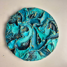 Load image into Gallery viewer, Dragon scales | 12" round | Texture art for sale