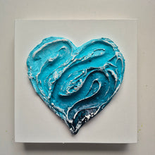 Load image into Gallery viewer, Ocean Heart | 8" x 8" | Heart art