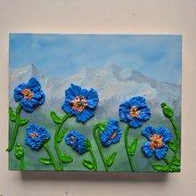 Load image into Gallery viewer, Blue Poppy | 8" x 10" | 3D Floral art