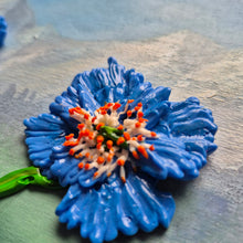 Load image into Gallery viewer, Blue Poppy | 8" x 10" | 3D Floral art