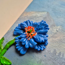 Load image into Gallery viewer, Blue Poppy | 8" x 10" | 3D Floral art