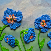 Load image into Gallery viewer, Blue Poppy | 8" x 10" | 3D Floral art