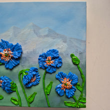 Load image into Gallery viewer, Blue Poppy | 8" x 10" | 3D Floral art