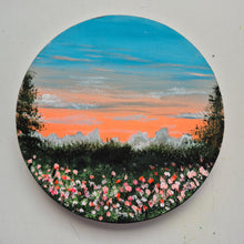 Load image into Gallery viewer, Flower Fields| 6" round | Acrylic art