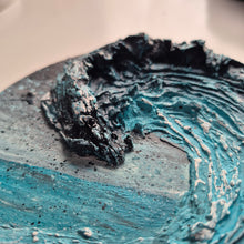 Load image into Gallery viewer, Little Blue | 6" round | Ocean texture artwork for sale