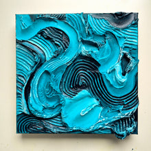 Load image into Gallery viewer, Blue Currents | 12" x 12 " | Fine thick art for sale