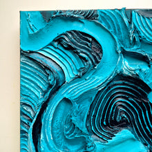 Load image into Gallery viewer, Blue Currents | 12" x 12 " | Fine thick art for sale