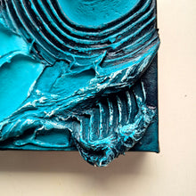 Load image into Gallery viewer, Blue Currents | 12" x 12 " | Fine thick art for sale