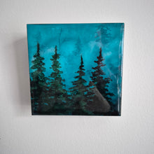 Load image into Gallery viewer, Midnight Mist |5" x 5 " | Resin artwork for sale
