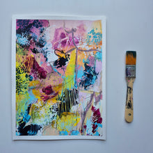 Load image into Gallery viewer, Soft Static | 9" x 12" | Acrylic original artwork for sale