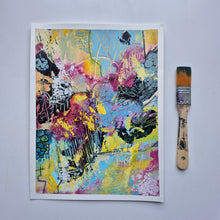 Load image into Gallery viewer, Soft Static #2 | 9" x 12" | Acrylic art on paper Art for sale