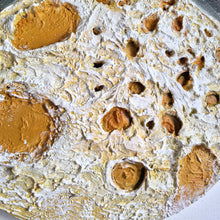 Load image into Gallery viewer, Sunny Side Moon | 12" round | Moon Texture art