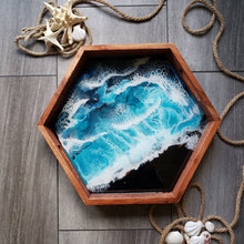 Load image into Gallery viewer, "Solid Acacia wood Ocean Serving Tray"