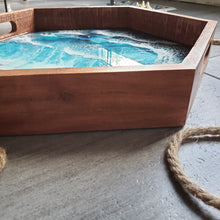 Load image into Gallery viewer, "Solid Acacia wood Ocean Serving Tray"