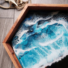Load image into Gallery viewer, "Solid Acacia wood Ocean Serving Tray"