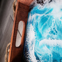 Load image into Gallery viewer, "Solid Acacia wood Ocean Serving Tray"