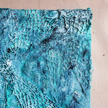 Load image into Gallery viewer, "Ataraxia" | Triptych | 14"x28" | Blue interior Wall artwork for sale