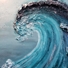 Load image into Gallery viewer, "Conquer" | 24 x 24 | Abstract 3D Texture | Abstract Beach Wave artwork for sale