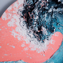 Load image into Gallery viewer, Orange Crush | 12" Round | Orange Blue Ocean Abstract