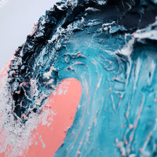 Load image into Gallery viewer, Orange Crush | 12" Round | Orange Blue Ocean Abstract