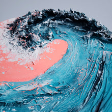 Load image into Gallery viewer, Orange Crush | 12" Round | Orange Blue Ocean Abstract