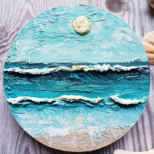 Load image into Gallery viewer, Take Me There | 6" Round | Beachscape texture abstract for sale