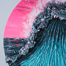Load image into Gallery viewer, Maui | 20" round | Abstract ocean wave art for sale