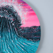 Load image into Gallery viewer, Maui | 20" round | Abstract ocean wave art for sale