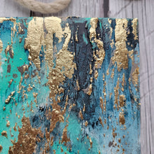 Load image into Gallery viewer, Wishing stone # 1 | 8 x 8 | abstract toronto art gallery | Gold Leaf