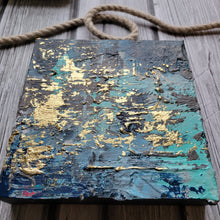 Load image into Gallery viewer, Wishing stone 1 & 2 | 8 x 8 | Abstract Gold leaf Toronto gallery artwork for sale