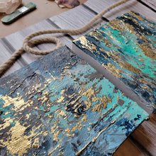 Load image into Gallery viewer, Wishing stone 1 & 2 | 8 x 8 | Abstract Gold leaf Toronto gallery artwork for sale