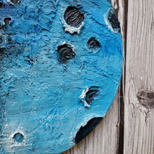 Load image into Gallery viewer, Once in a blue moon | 12" round | Moon artwork texture art for sale toronto