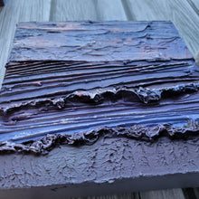 Load image into Gallery viewer, Purple serene | 8 x 8 | Ocean texture abstract purple art for sale