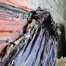 Load image into Gallery viewer, Candy Waters | 12" x 24" | 3D texture ocean abstract sunset art for sale