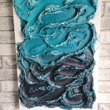 Load image into Gallery viewer, As We Shift | 16 x 40 | ocean 3D abstract texture toronto Gallery artwork for sale