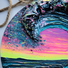 Load image into Gallery viewer, Vibrant Breeze | 16" Round canvas | Ocean 3D artwork for sale