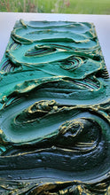 Load image into Gallery viewer, Malachite Goddess | 12 x 24 | 3D acrylic abstract artwork for sale