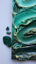 Load image into Gallery viewer, Malachite Goddess | 12 x 24 | 3D acrylic abstract artwork for sale