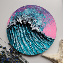 Load image into Gallery viewer, Pink Aqua | 6 x 6 | 2D Wave art