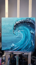 Load image into Gallery viewer, "Conquer" | 24 x 24 | Abstract 3D Texture | Abstract Beach Wave artwork for sale