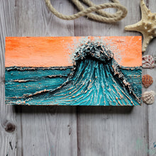 Load image into Gallery viewer, Tangerine Skies | 6x12 | Ocean Wave Ontario Art
