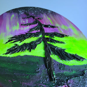 Northern Light Dreams 10" x 14"  Oval canvas | Ontario Artist