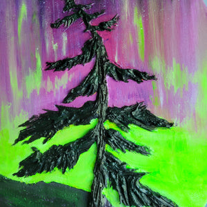 Northern Light Dreams 10" x 14"  Oval canvas | Ontario Artist