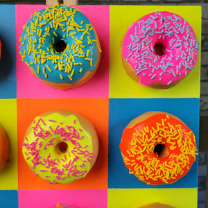 Donut Warhol | 12" x 12" | Faux donut artwork