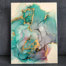 Load image into Gallery viewer, Green Abyss | 9&quot; x 12&quot; | Alcohol ink art
